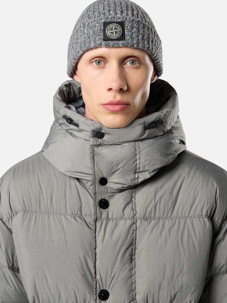 HOODED DOWN PARKA - CEMENT
