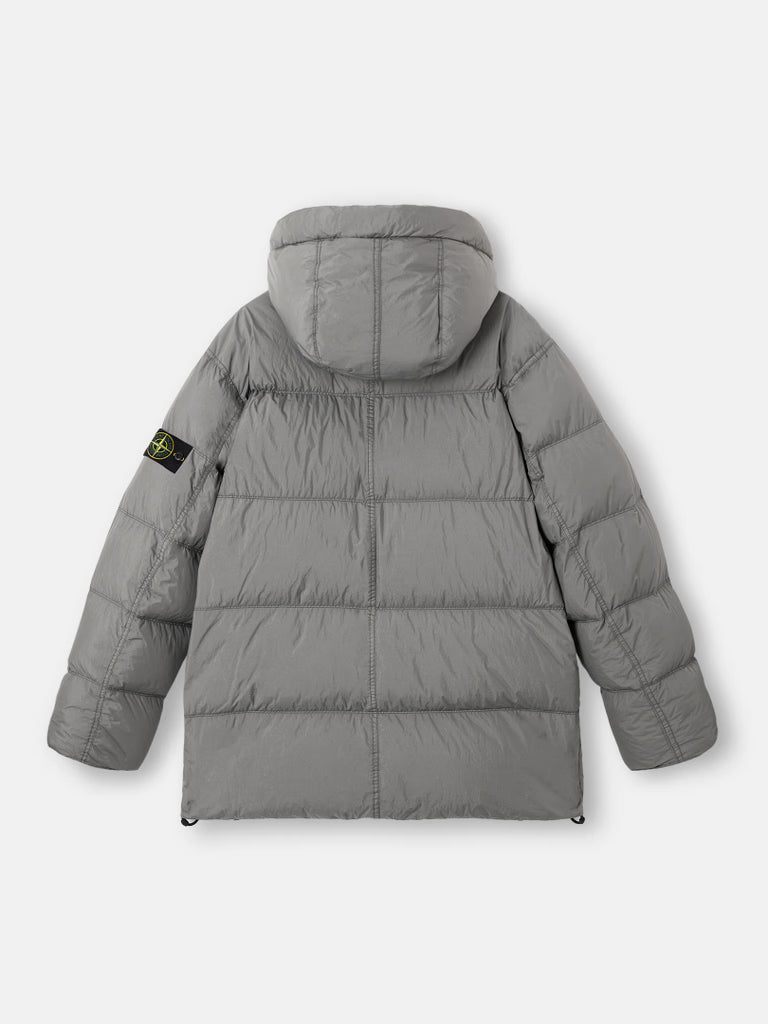HOODED DOWN PARKA - CEMENT