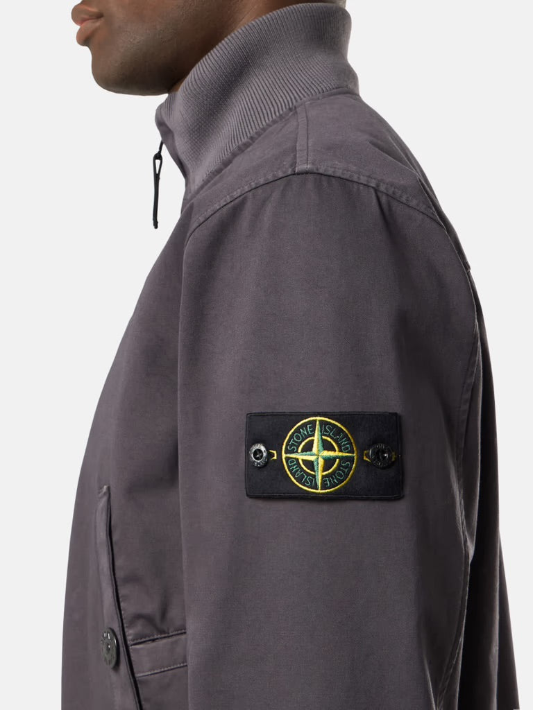 Bomber Jacket in Raso Gommato 3L - Charcoal
