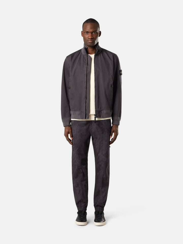 Bomber Jacket in Raso Gommato 3L - Charcoal