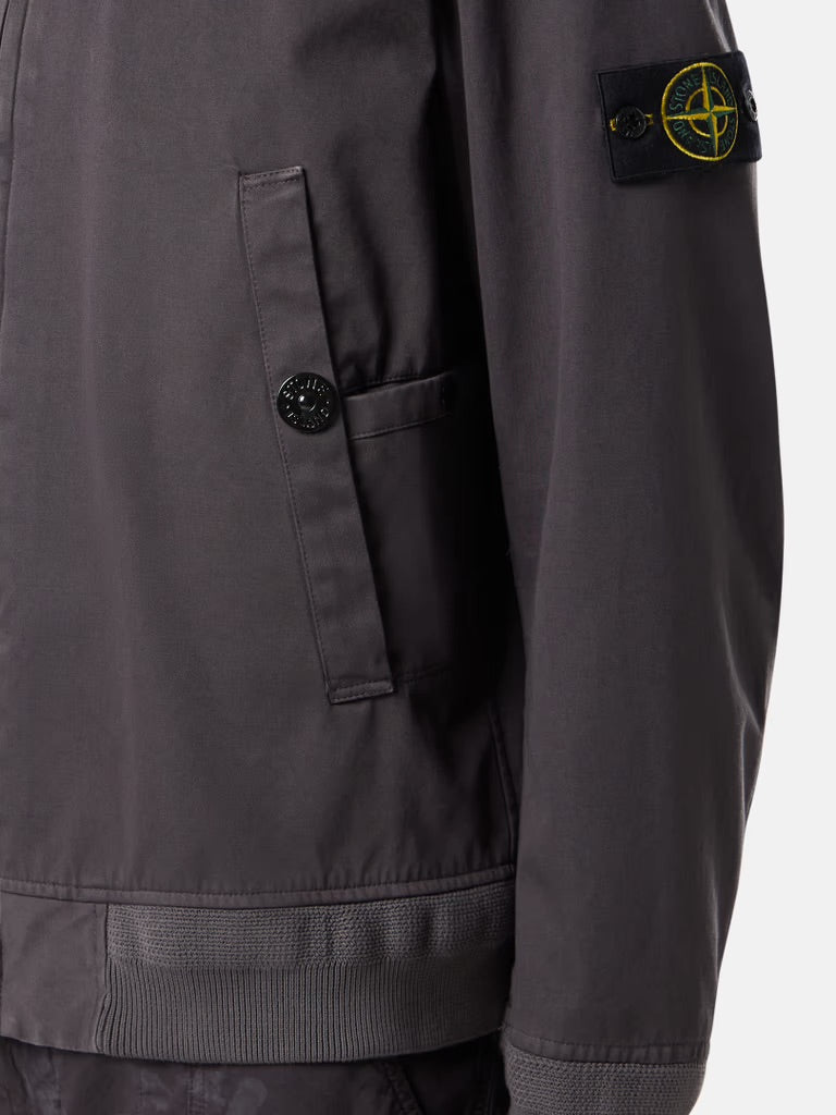 Bomber Jacket in Raso Gommato 3L - Charcoal