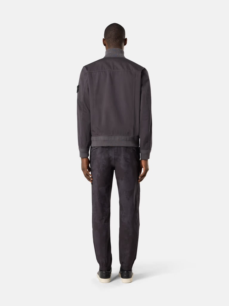 Bomber Jacket in Raso Gommato 3L - Charcoal