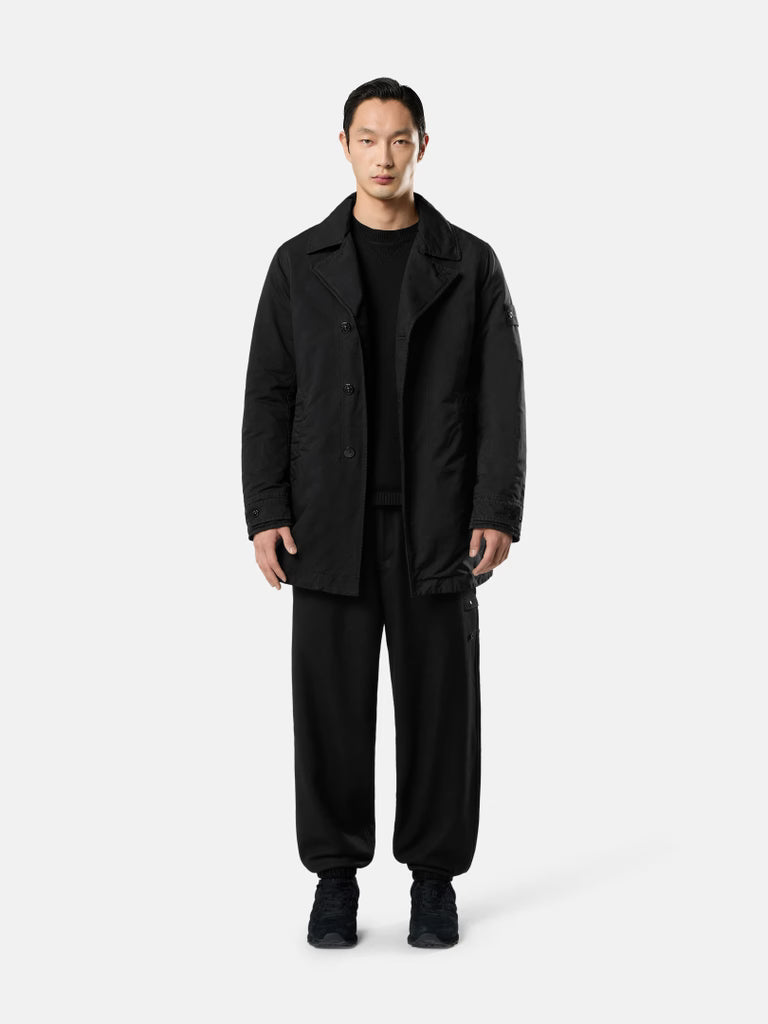 DAVID-TC GHOST PADDED PEACOAT - BLACK