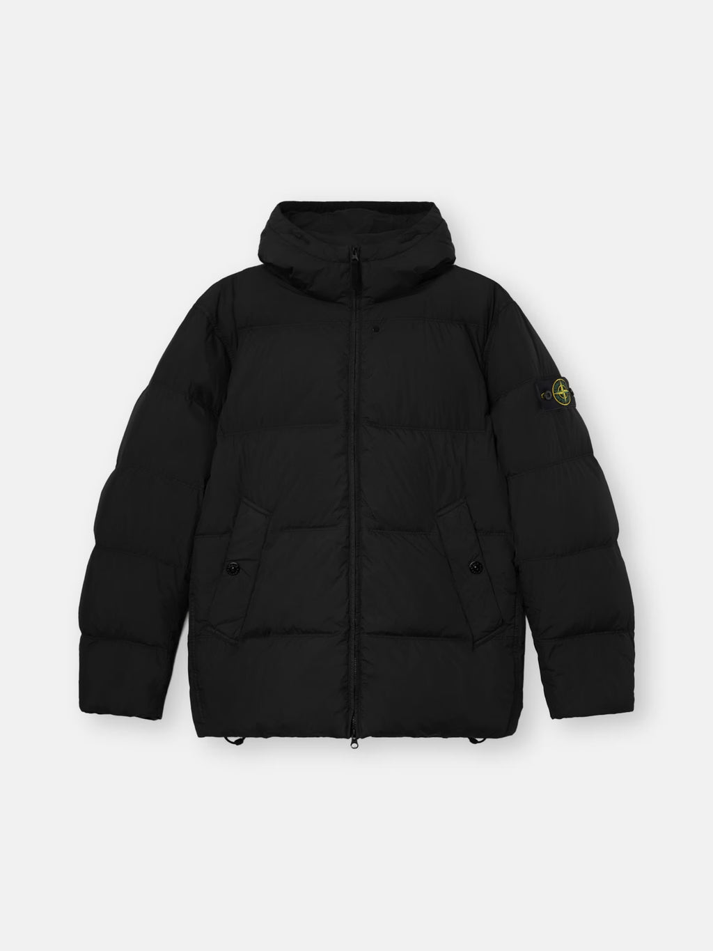 CRINKLE WIND-RESISTANT ANTI -DROP DOWN JACKET - BLACK