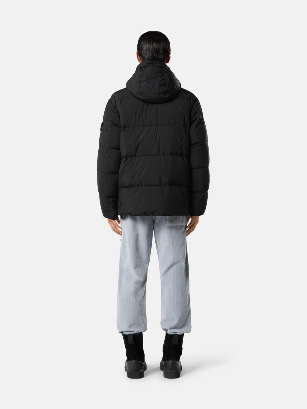 CRINKLE WIND-RESISTANT ANTI -DROP DOWN JACKET - BLACK