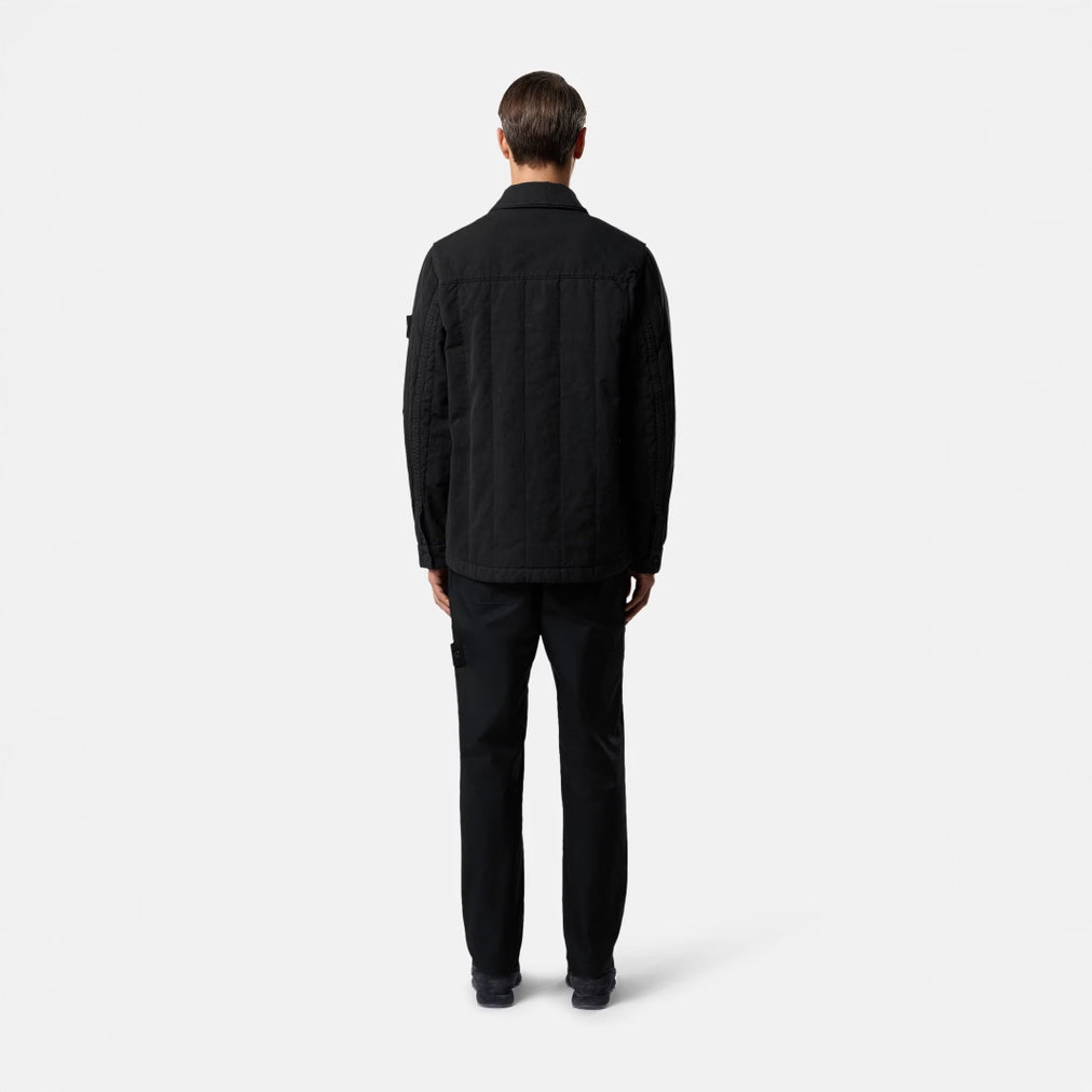 COTTON LINEN QUILTED-TC_S.I. GHOST JACKET - BLACK