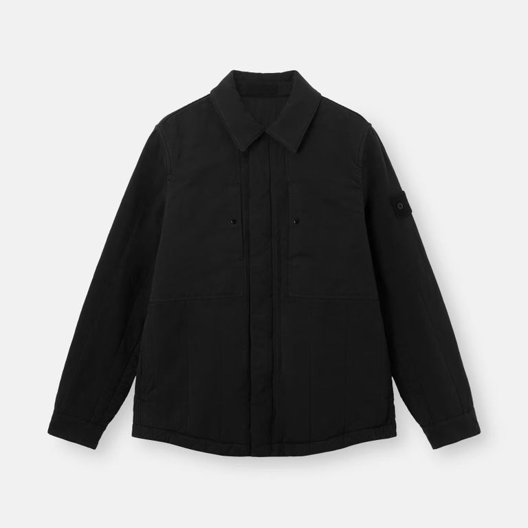 COTTON LINEN QUILTED-TC_S.I. GHOST JACKET - BLACK