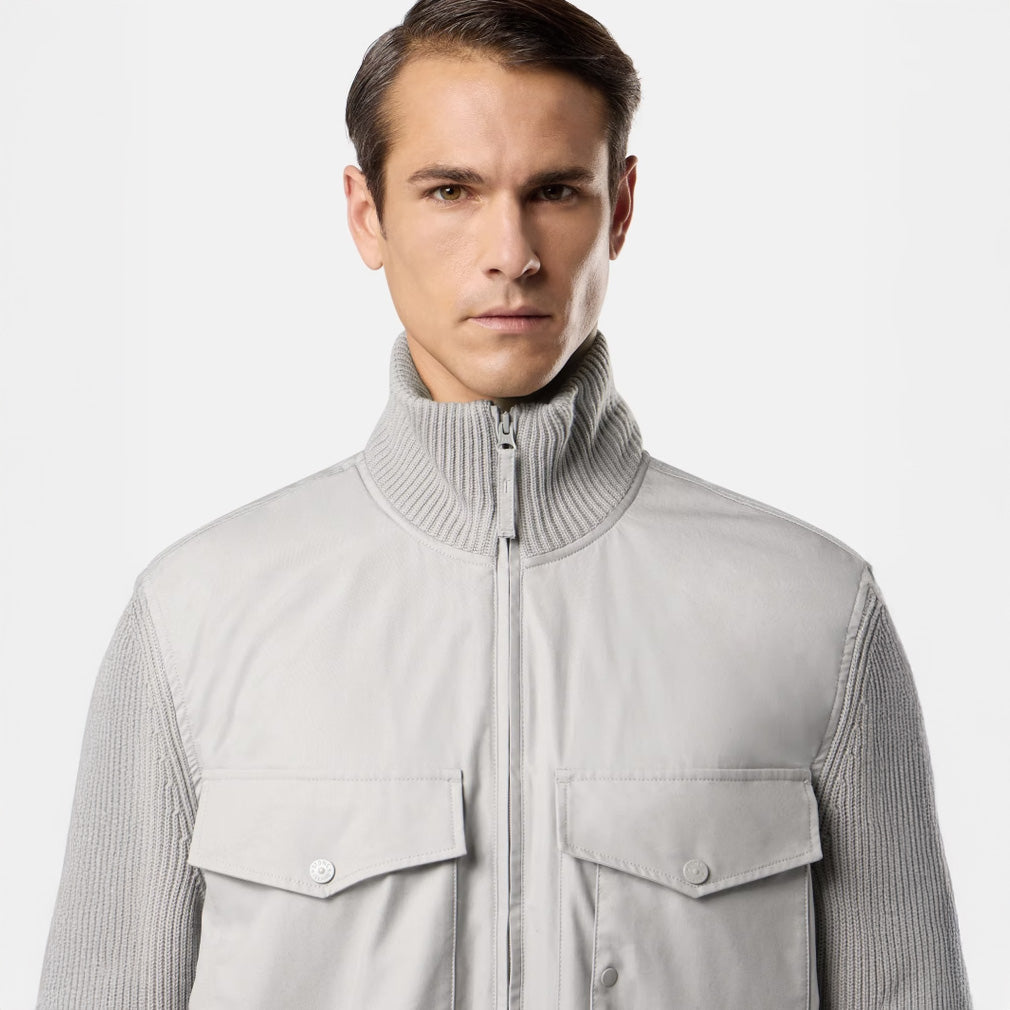 S.I. GHOST  ALL-WEATHER COTTON CANVAS JACKET - DUST GREY