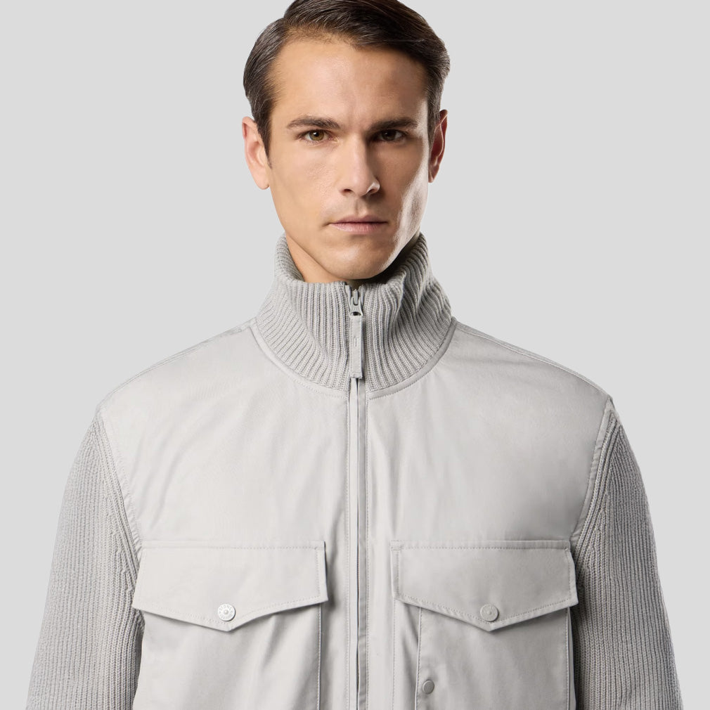 S.I. GHOST  ALL-WEATHER COTTON CANVAS JACKET - DUST GREY