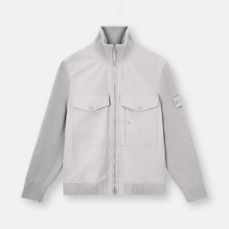S.I. GHOST  ALL-WEATHER COTTON CANVAS JACKET - DUST GREY