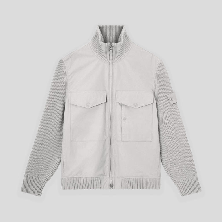 S.I. GHOST  ALL-WEATHER COTTON CANVAS JACKET - DUST GREY
