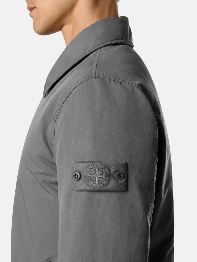 DARK GREY PADDED PEA COAT JACKET