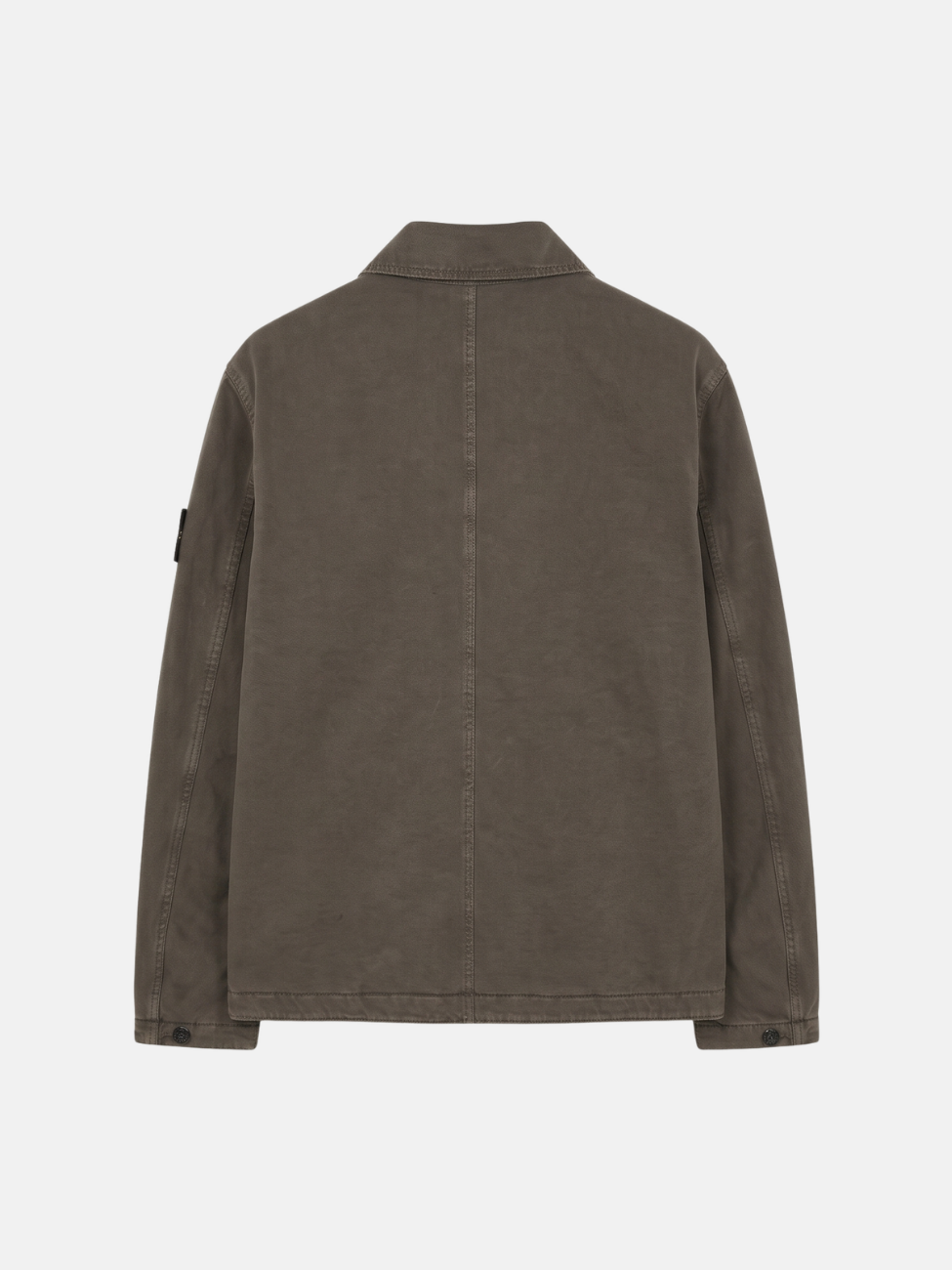ORGANIC COTTON BUTTON-UP OVERSHIRT - COAL GREY
