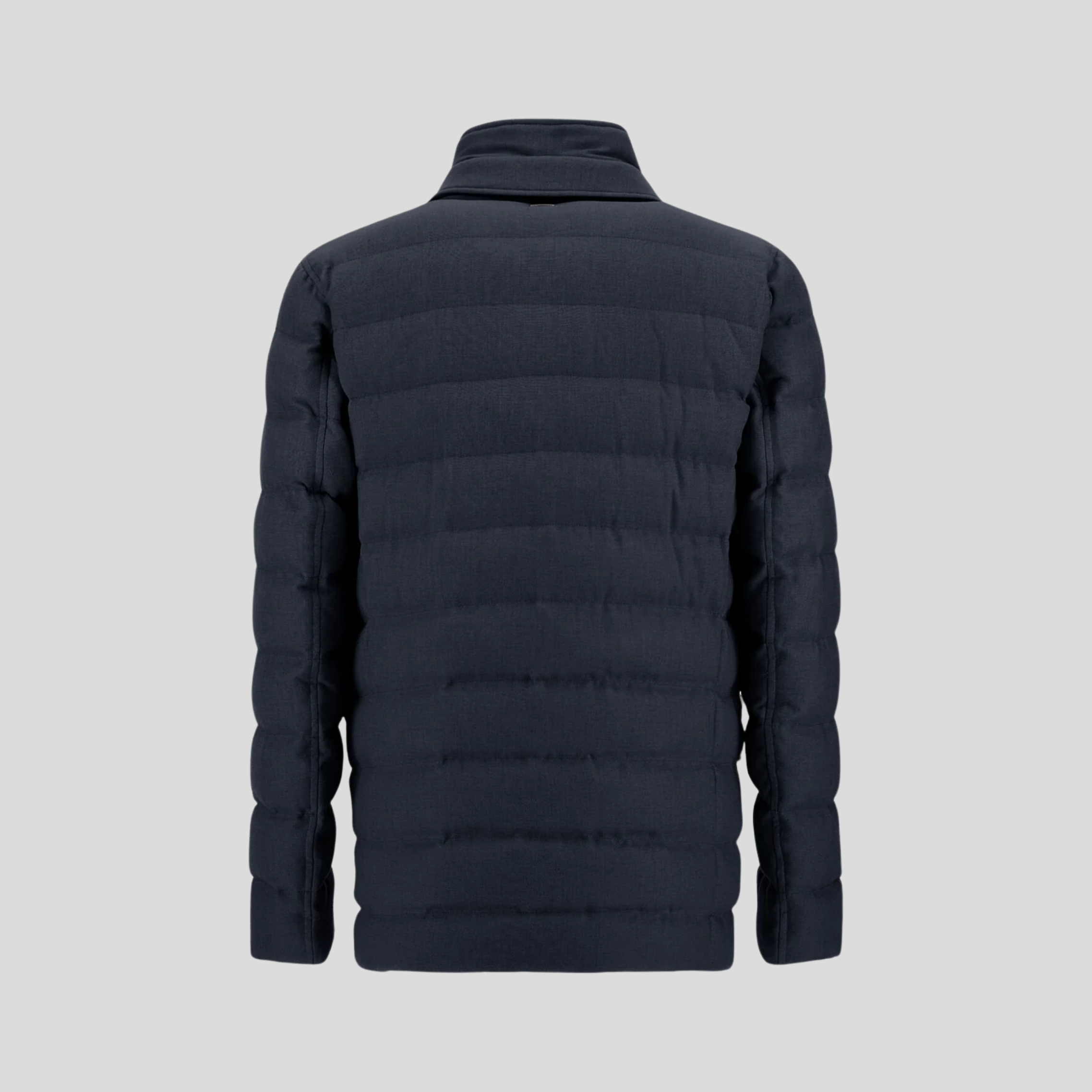WOOL-BLEND SUEDE-EFFECT BLAZER - NAVY