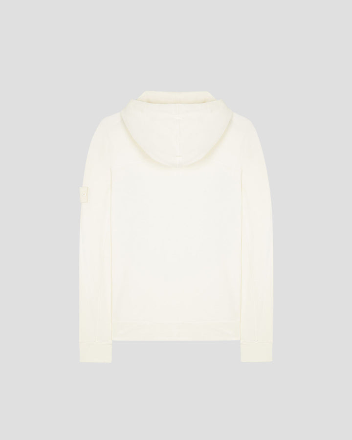 Ghost piece hooded full zipper sweatshirt - Natural White