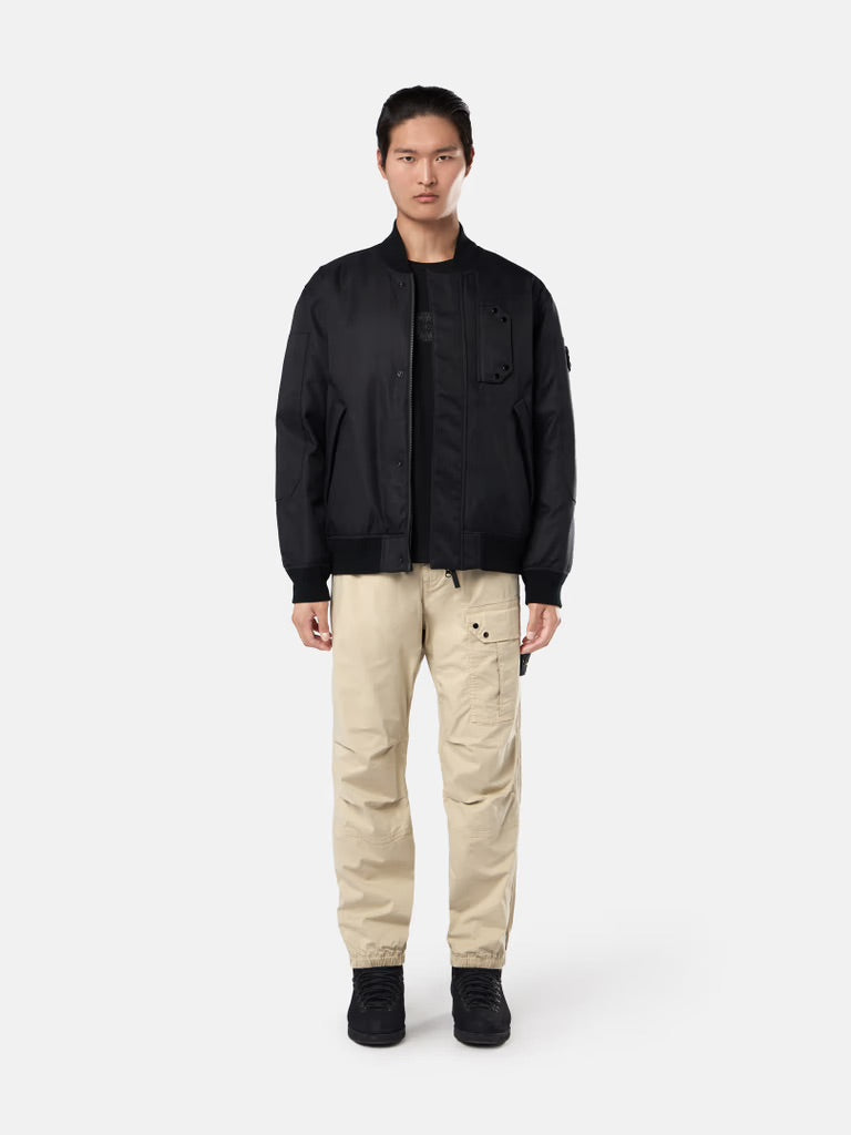 Wind-Resistant Down Bomber Jacket - Black – MENS
