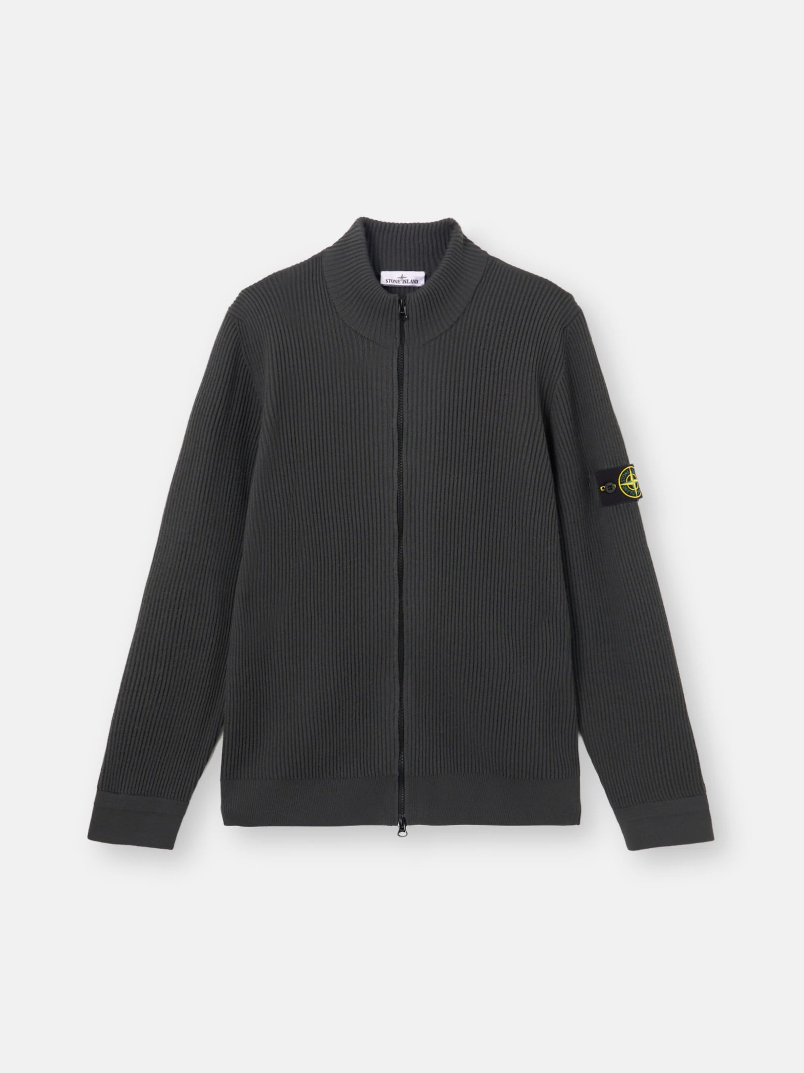 ZIP-UP CARDIGAN FULL RIB RWS WOOL