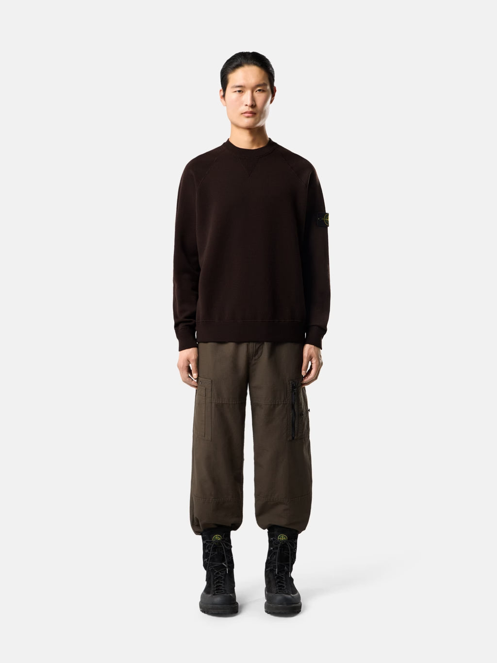 STRETCH RWS WOOL SWEATER - COAL GREY