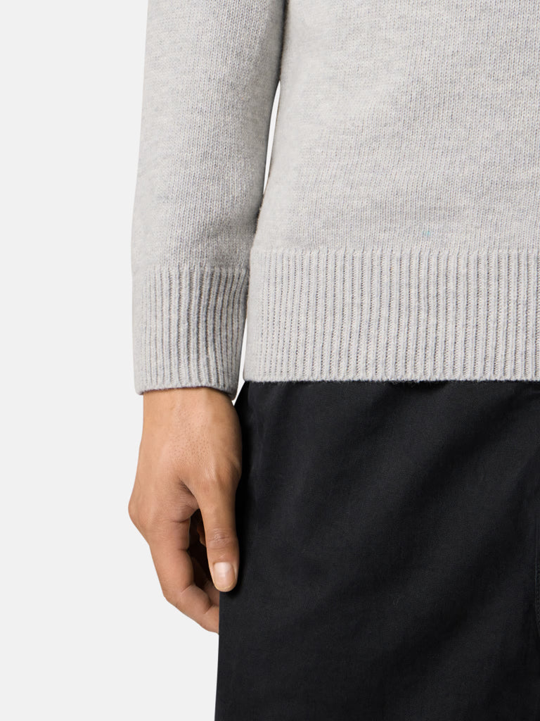 HALF-ZIPPER LAMBSWOOL SWEATER