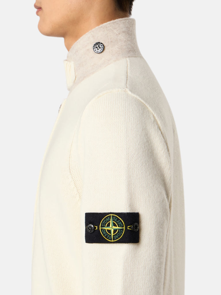 IVORY LAMBSWOOL CARDIGAN