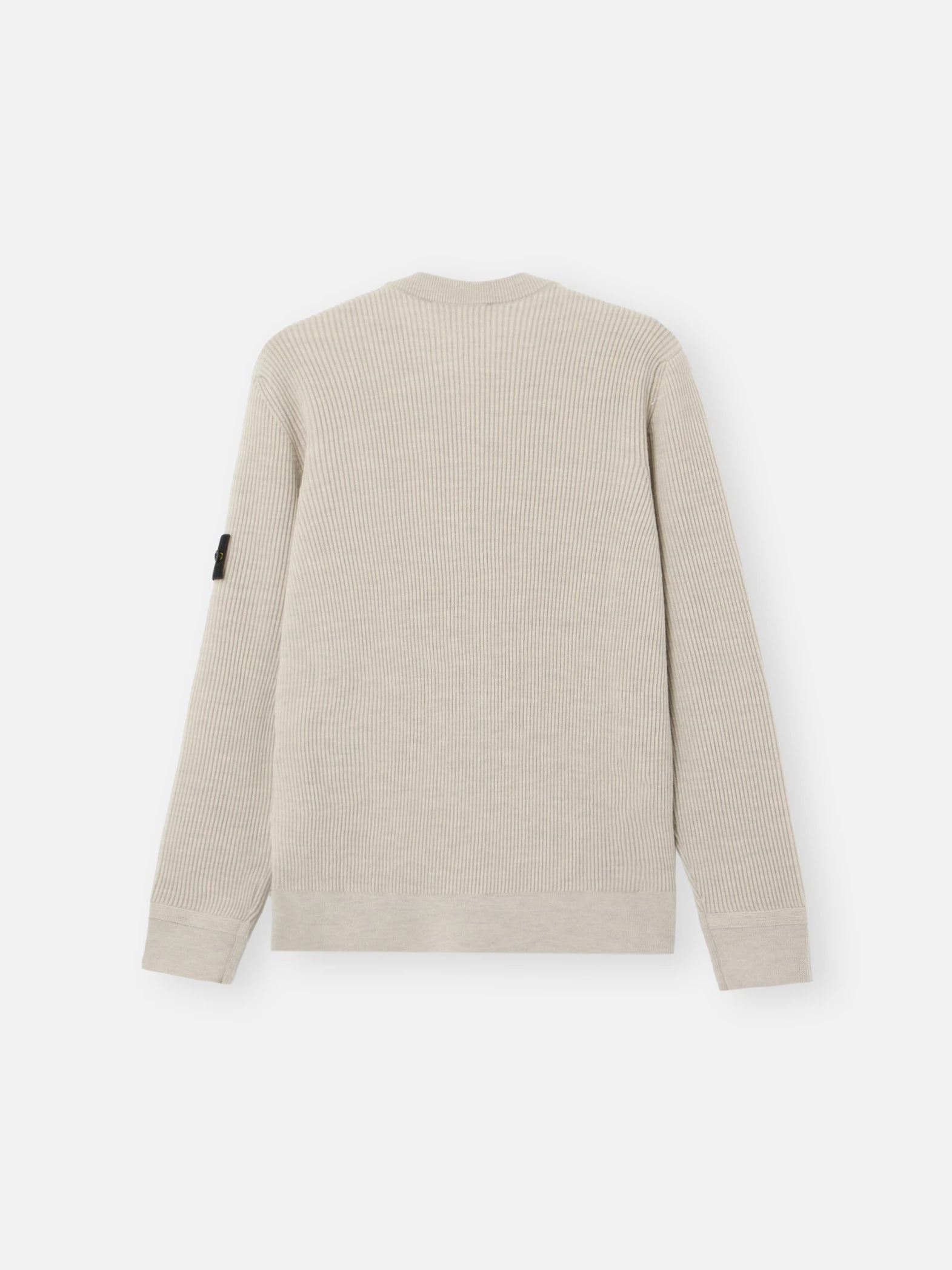FULL RIB RWS WOOL CREWNECK SWEATER - SAND MELANGE