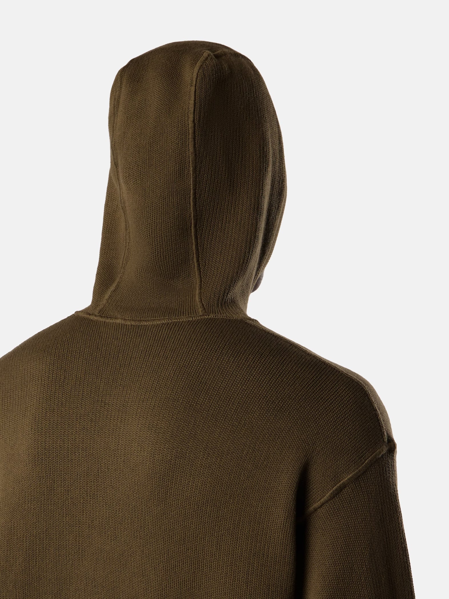 S.I GHOST COTTON CASHMERE ZIP-UP SWEATER - MILITARY GREEN