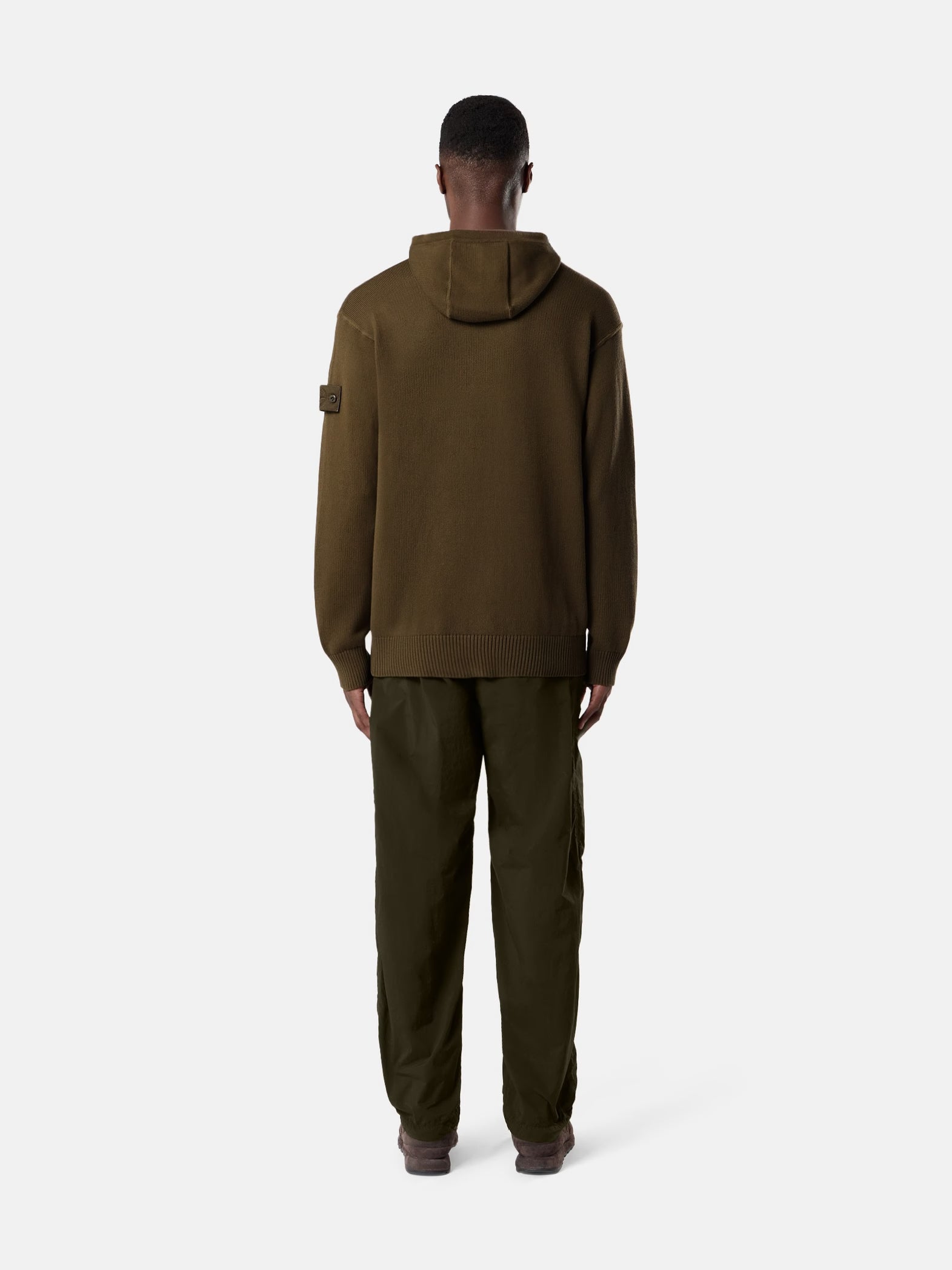 S.I GHOST COTTON CASHMERE ZIP-UP SWEATER - MILITARY GREEN