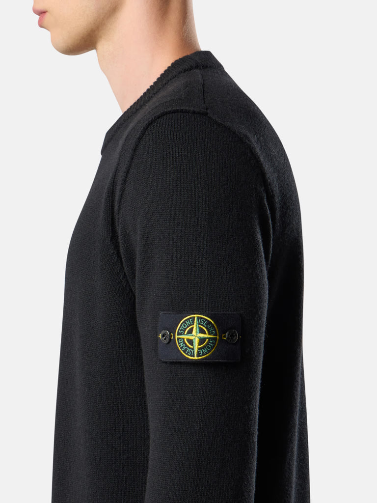 BLACK LAMBSWOOL CREWNECK SWEATER