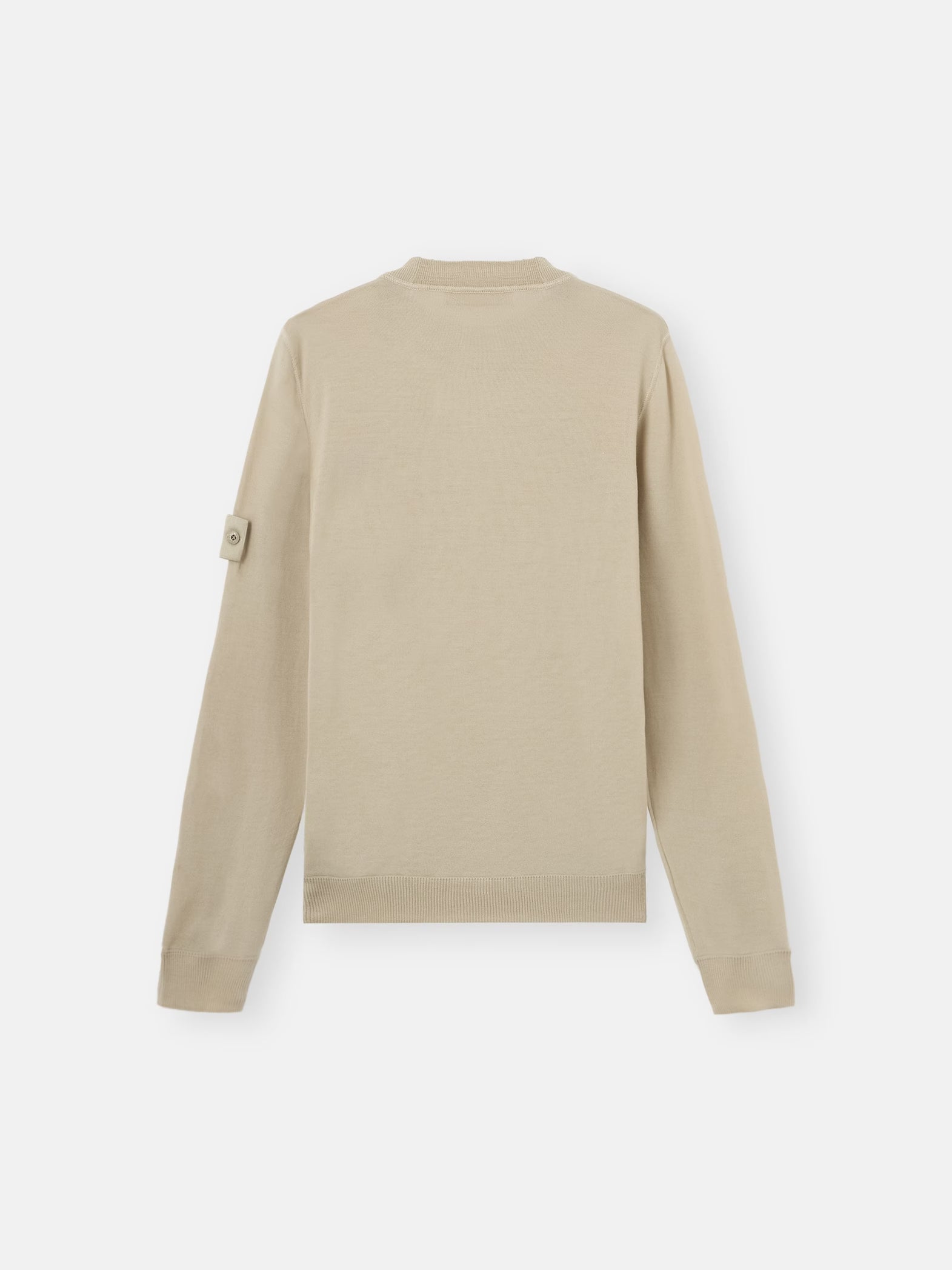 S.I GHOST LIGHT PURE RWS WOOL CREWNECK - BEIGE