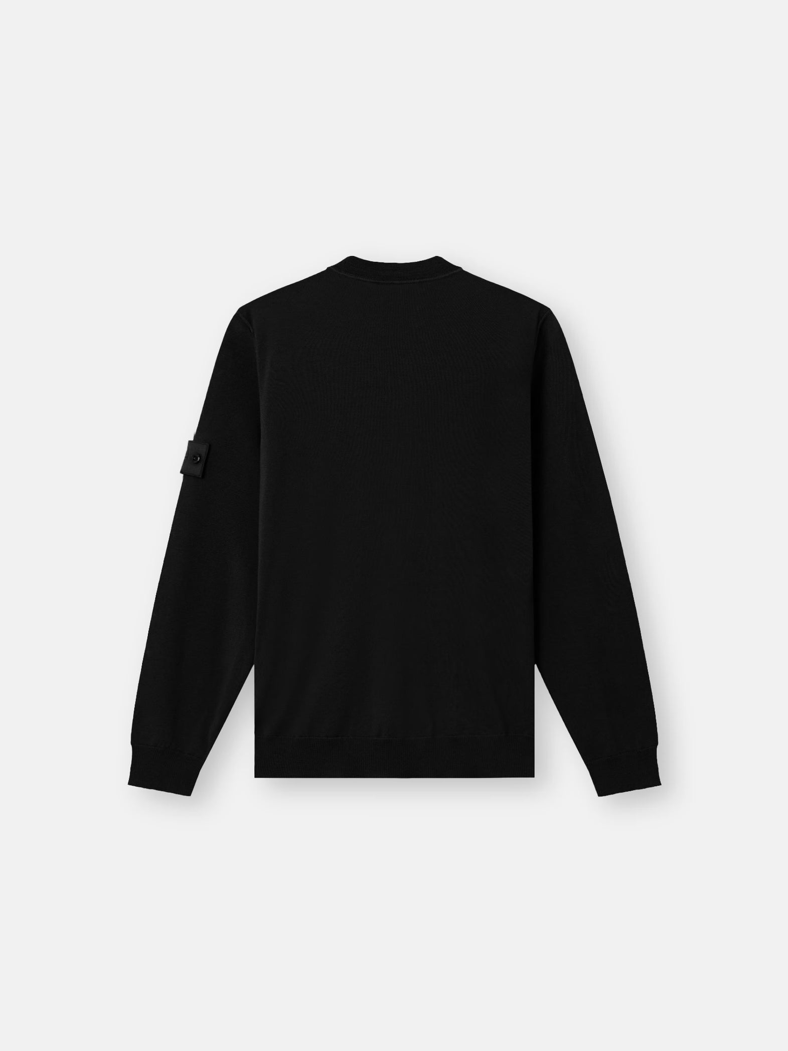 S.I GHOST LIGHT PURE RWS WOOL CREWNECK - BLACK