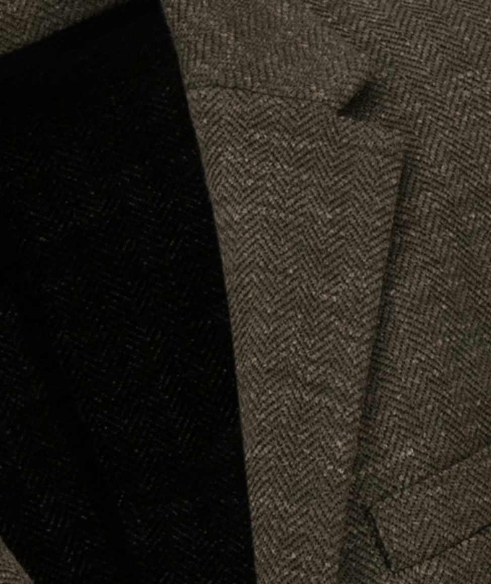 PATTERNED BLAZER IN MOLESKIN - BROWN BEIGE