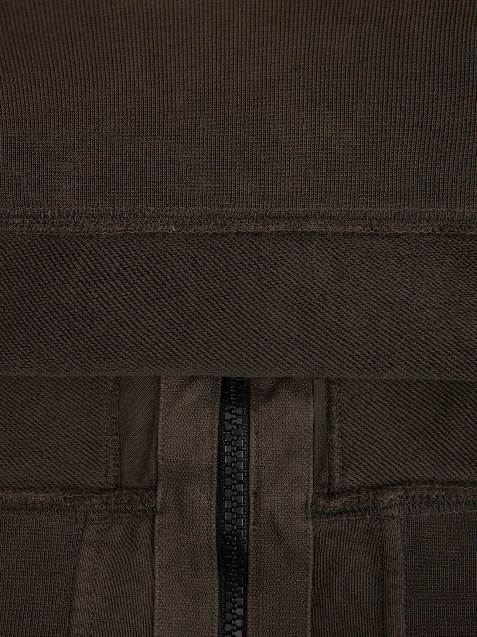 ORGANIC COTTON FLEECE ZIP-UP SWEATSHIRT - COAL GREY
