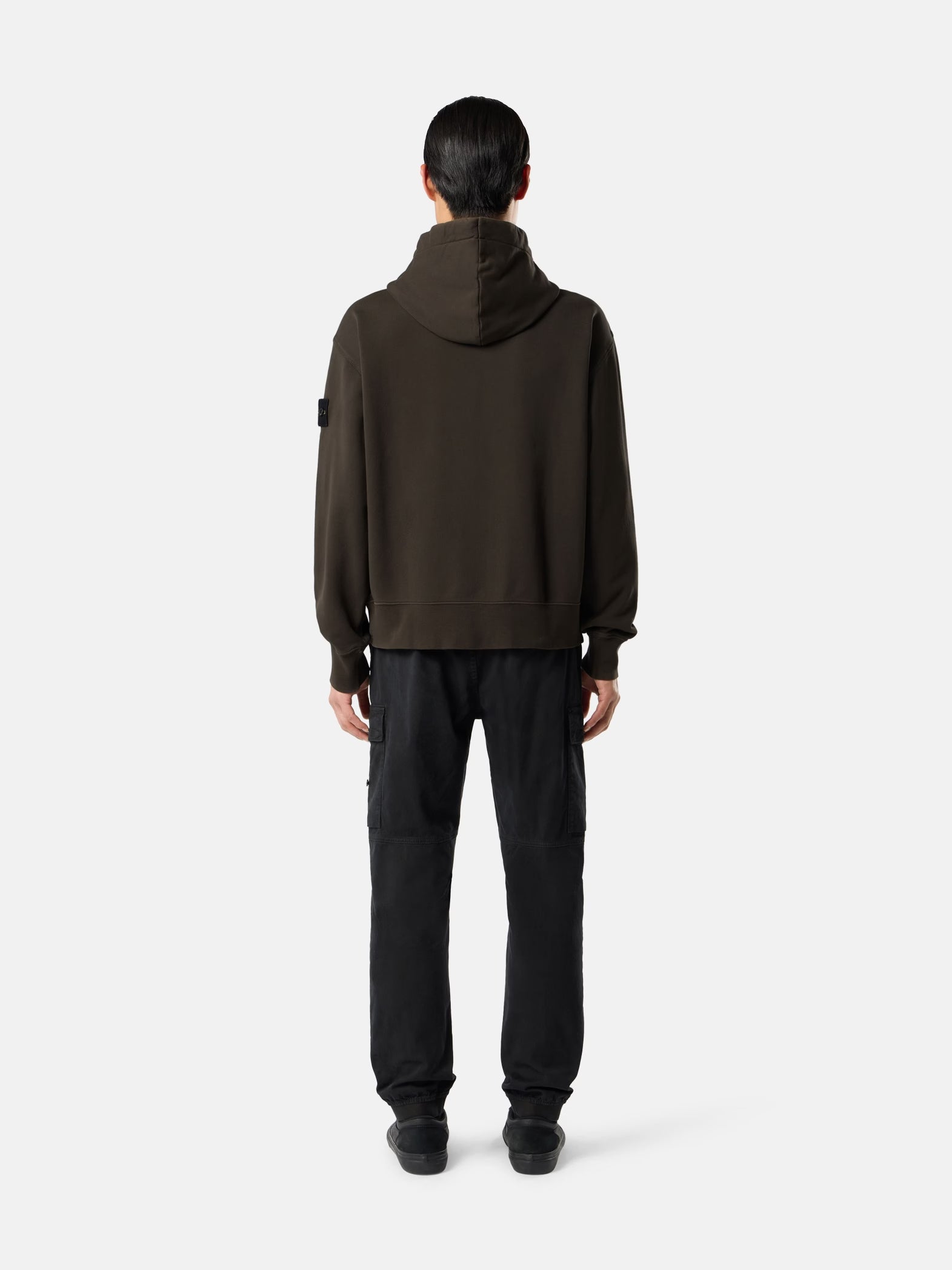 ORGANIC COTTON FLEECE ZIP-UP SWEATSHIRT - COAL GREY