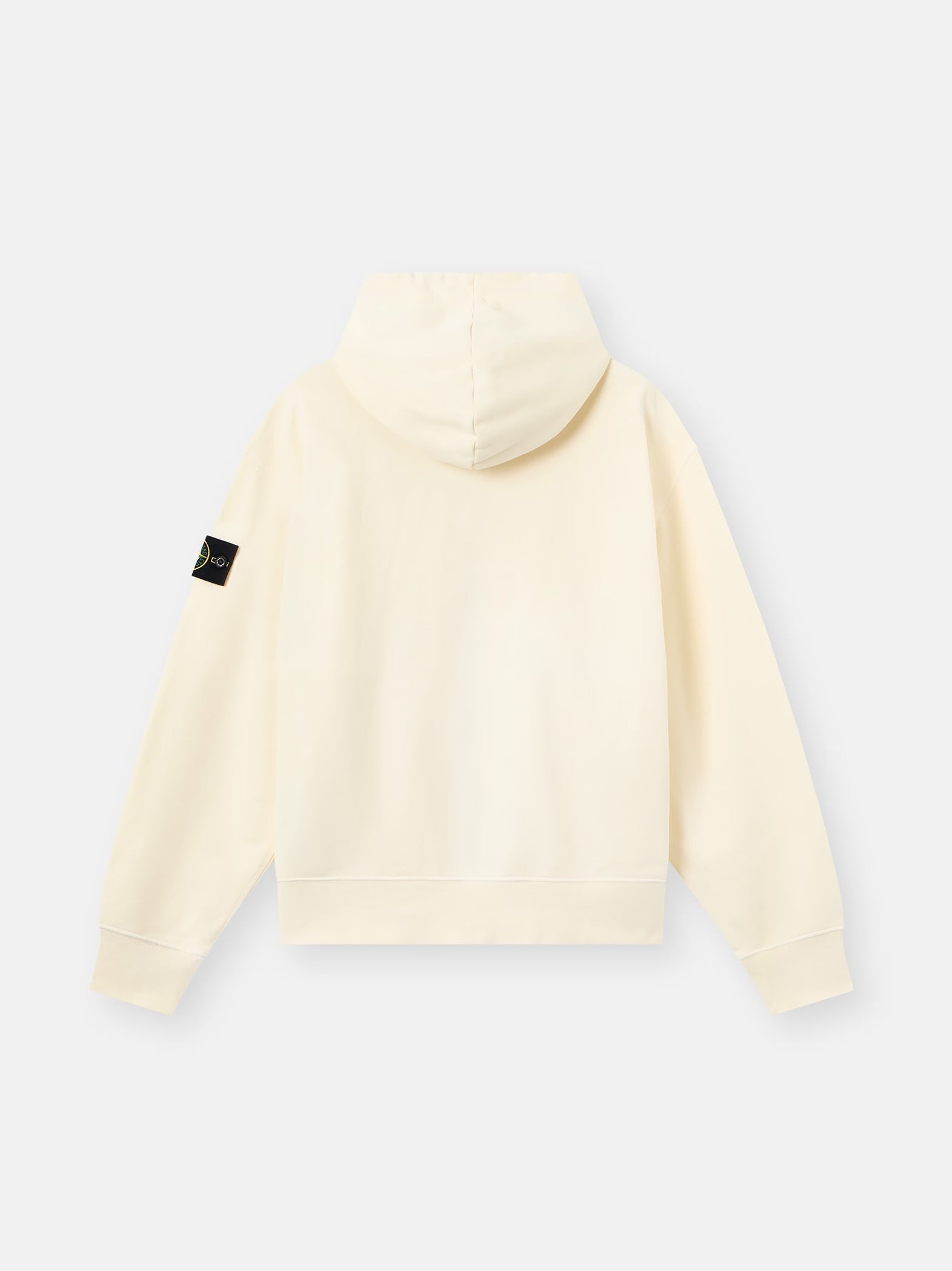 ORGANIC COTTON FLEECE ZIP-UP SWEATSHIRT - IVORY