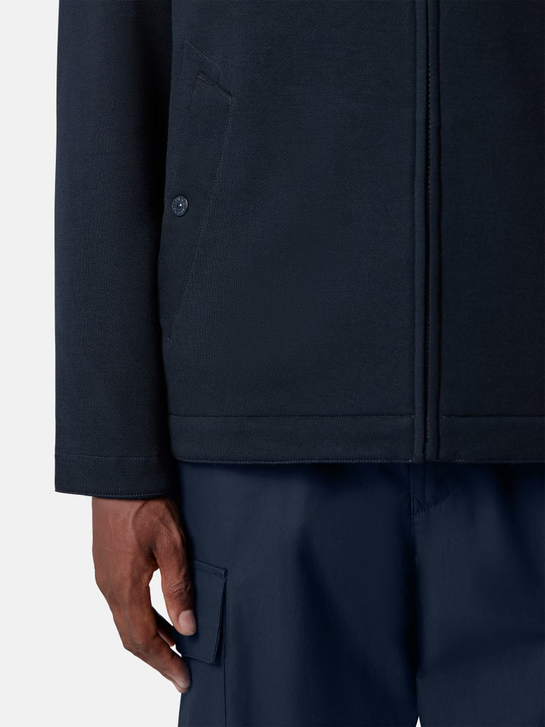 COTTON WOOL FLEECE GHOST - NAVY