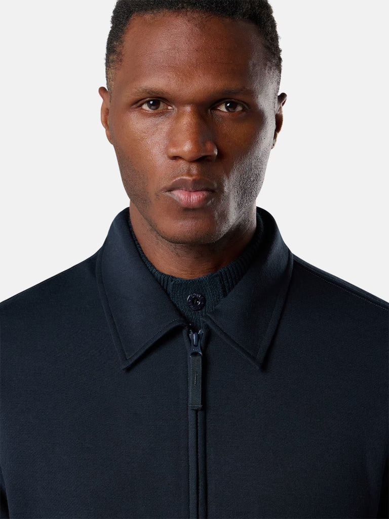 COTTON WOOL FLEECE GHOST - NAVY