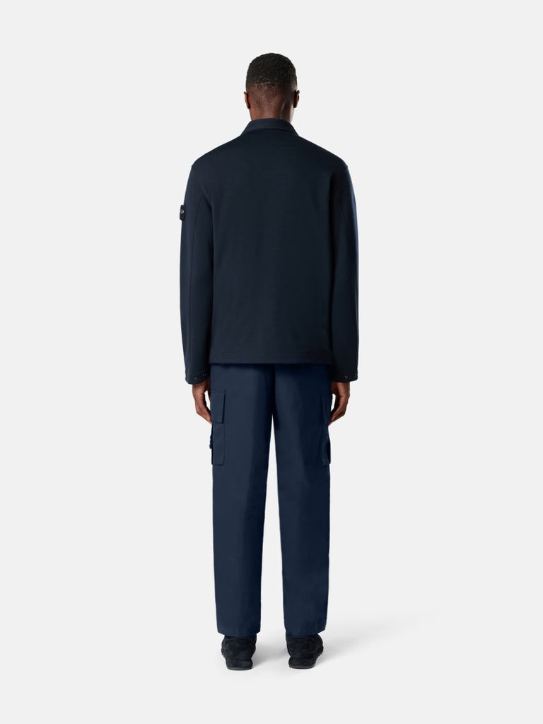 COTTON WOOL FLEECE GHOST - NAVY
