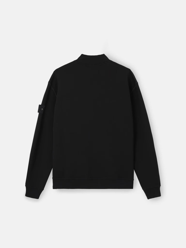BLACK MOCK NECK SWEATSHIRT