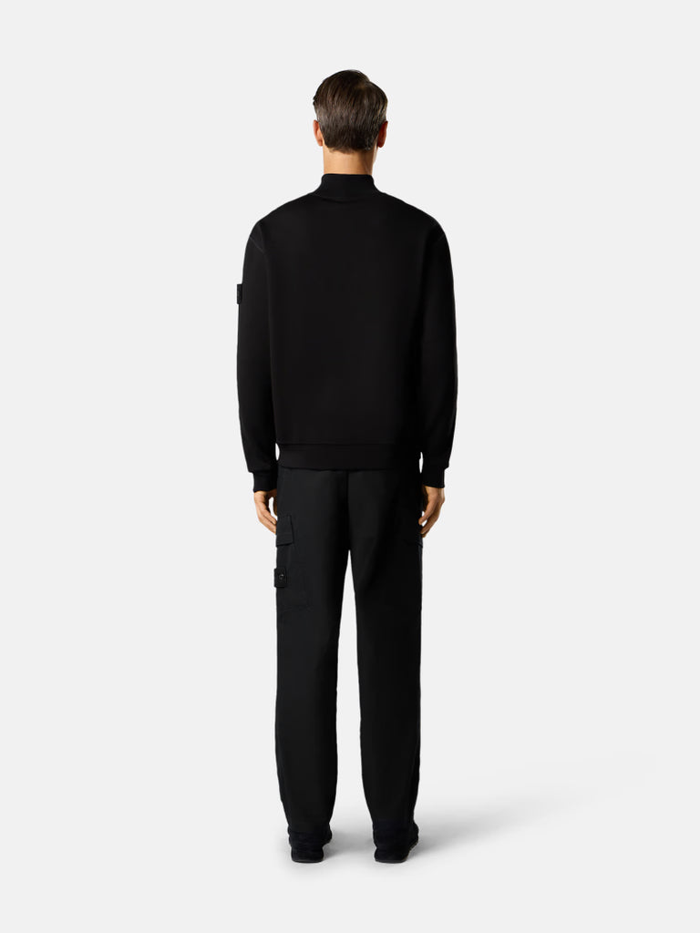 BLACK MOCK NECK SWEATSHIRT