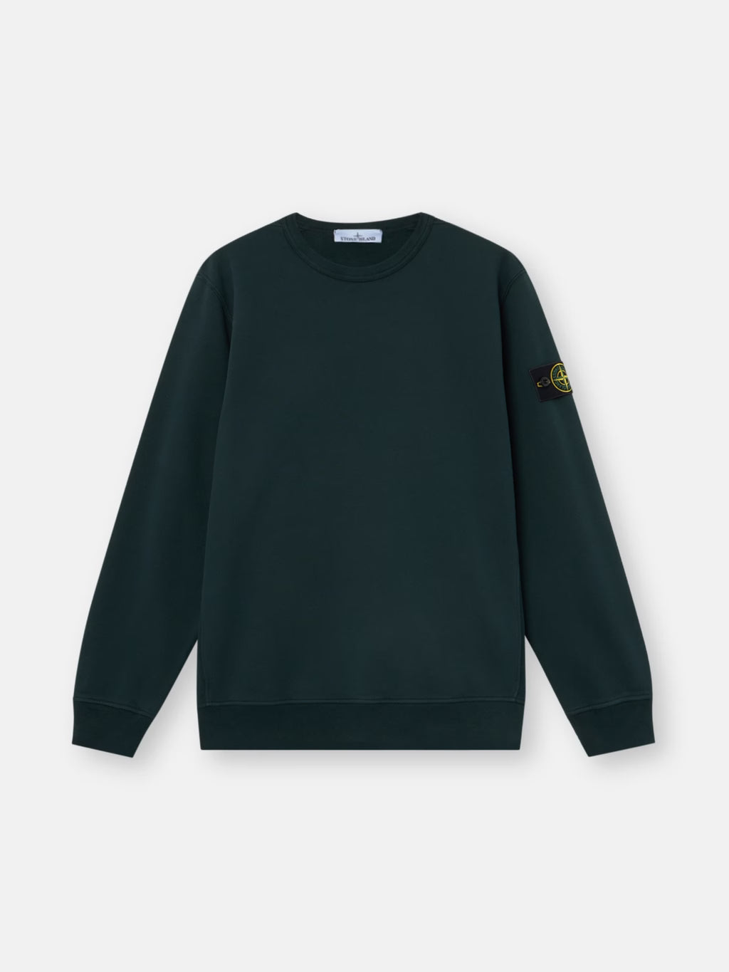 BRUSHED ORGANIC COTTON FLEECE SWEATSHIRT - DARK GREEN