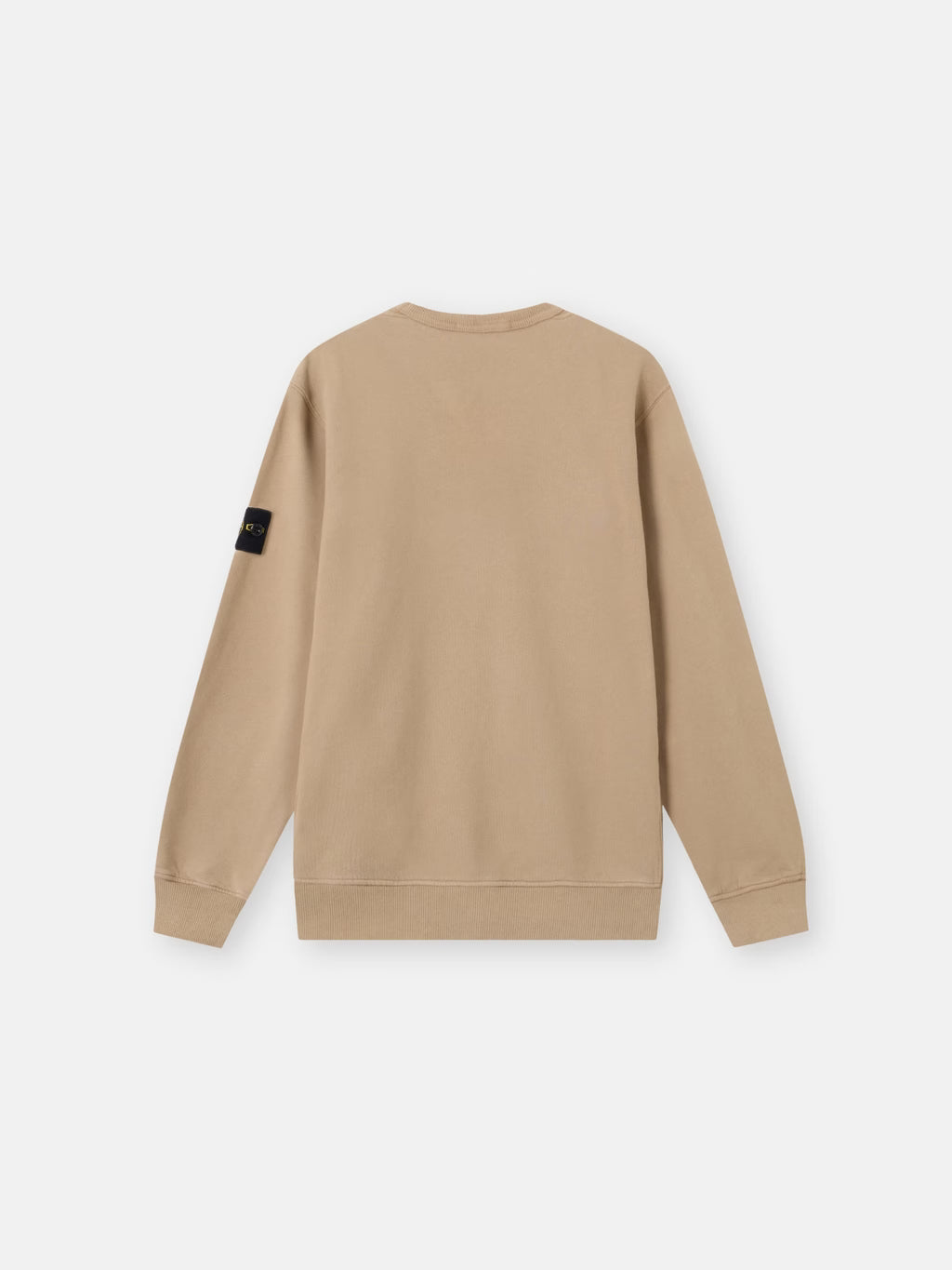 BRUSHED ORGANIC COTTON FLEECE SWEATSHIRT - BISCUIT
