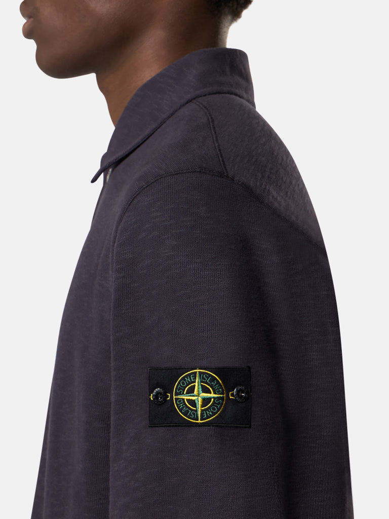 INK BLUE REGULAR FIT POLO SWEATSHIRT