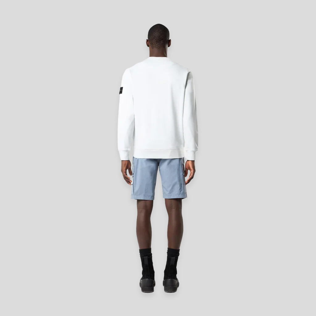 ORGANIC COTTON FLEECE CREW NECK SWEATSHIRT - SKY BLUE