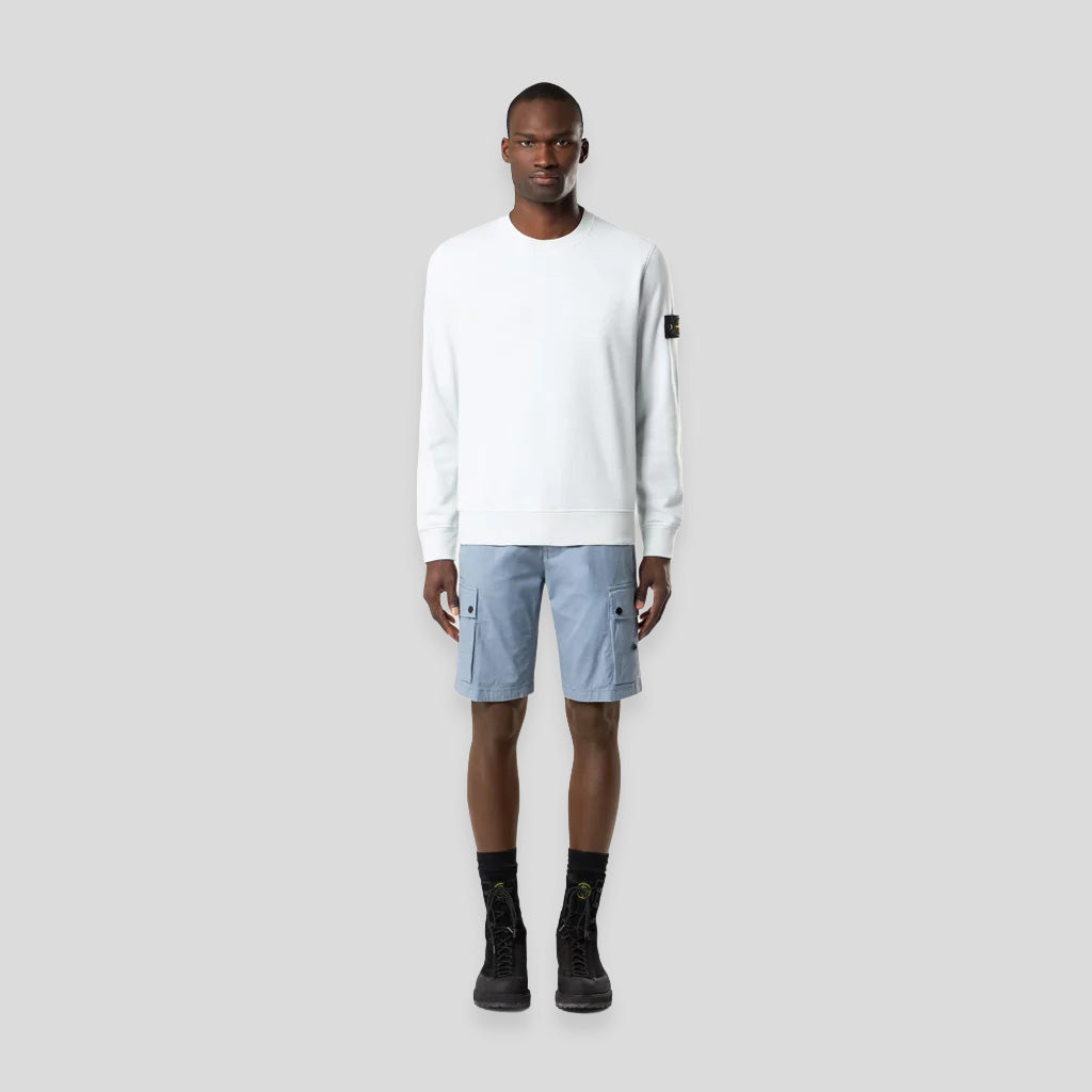 ORGANIC COTTON FLEECE CREW NECK SWEATSHIRT - SKY BLUE