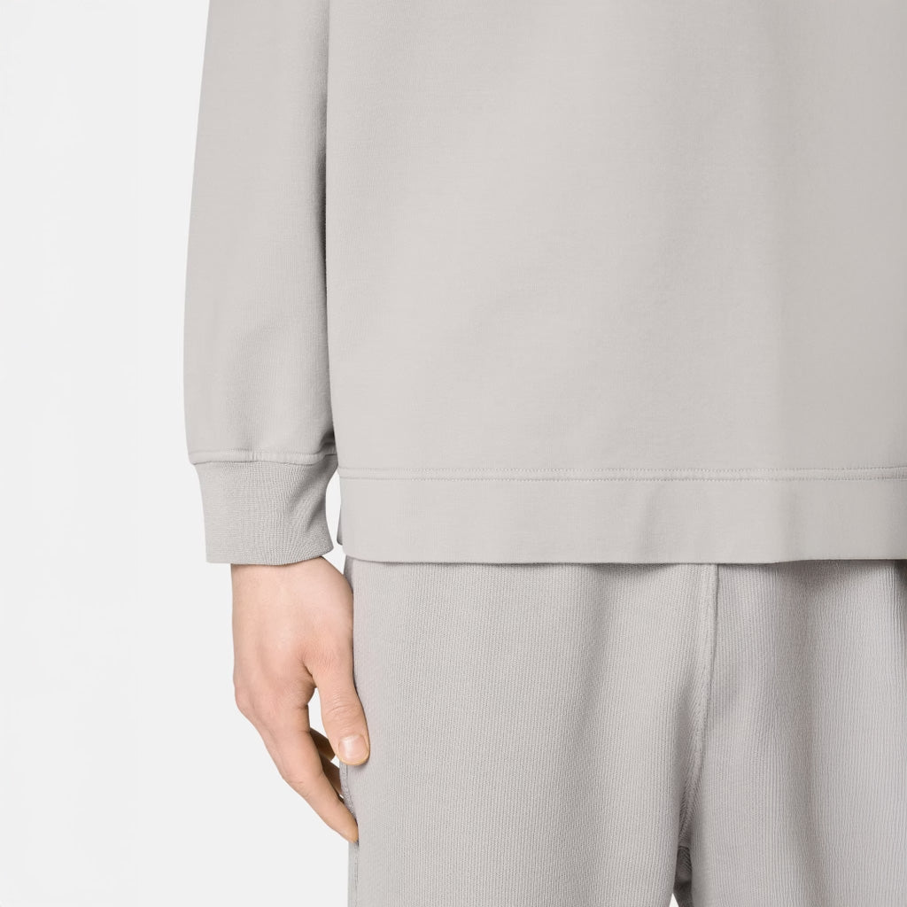 S.I. GHOST COTTON STRETCH FLEECE SWEATSHIRT - DUST GREY