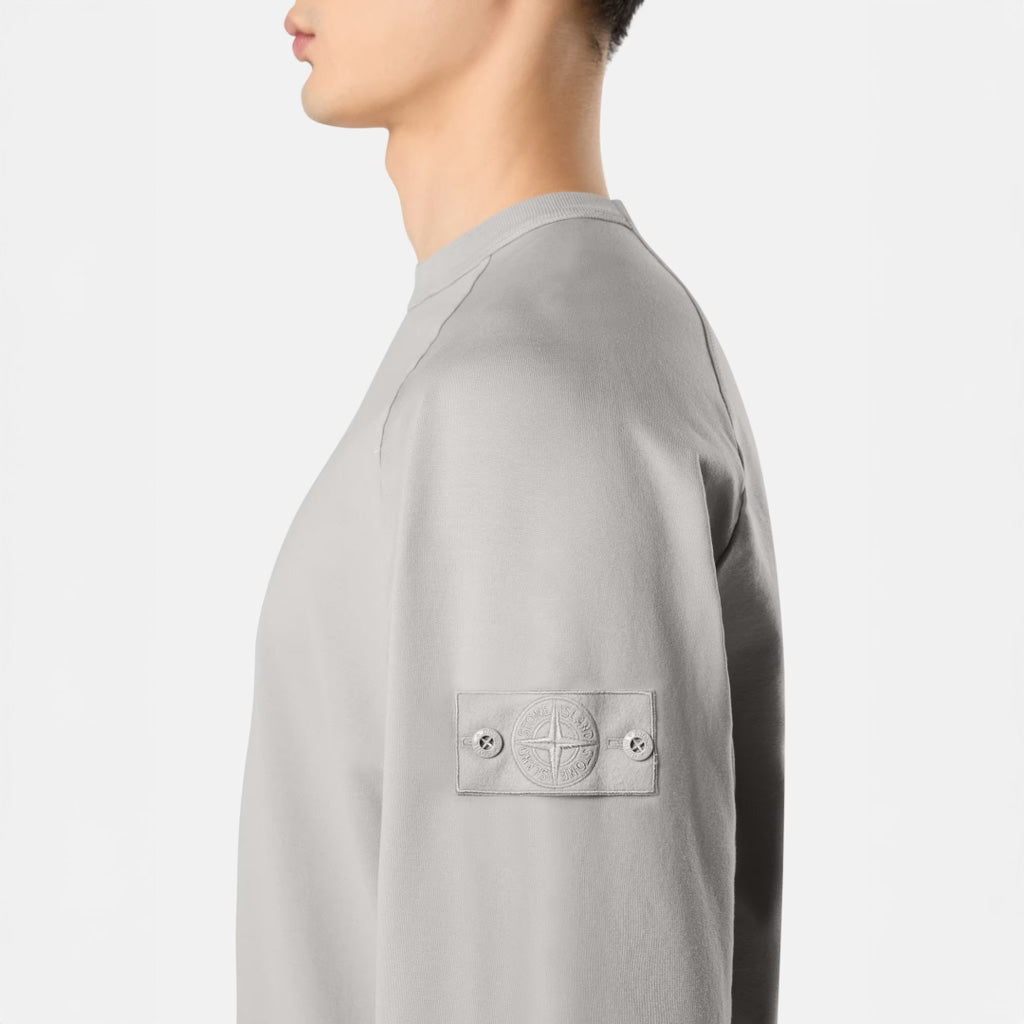 S.I. GHOST COTTON STRETCH FLEECE SWEATSHIRT - DUST GREY