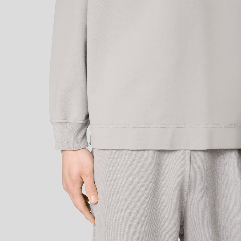 S.I. GHOST COTTON STRETCH FLEECE SWEATSHIRT - DUST GREY