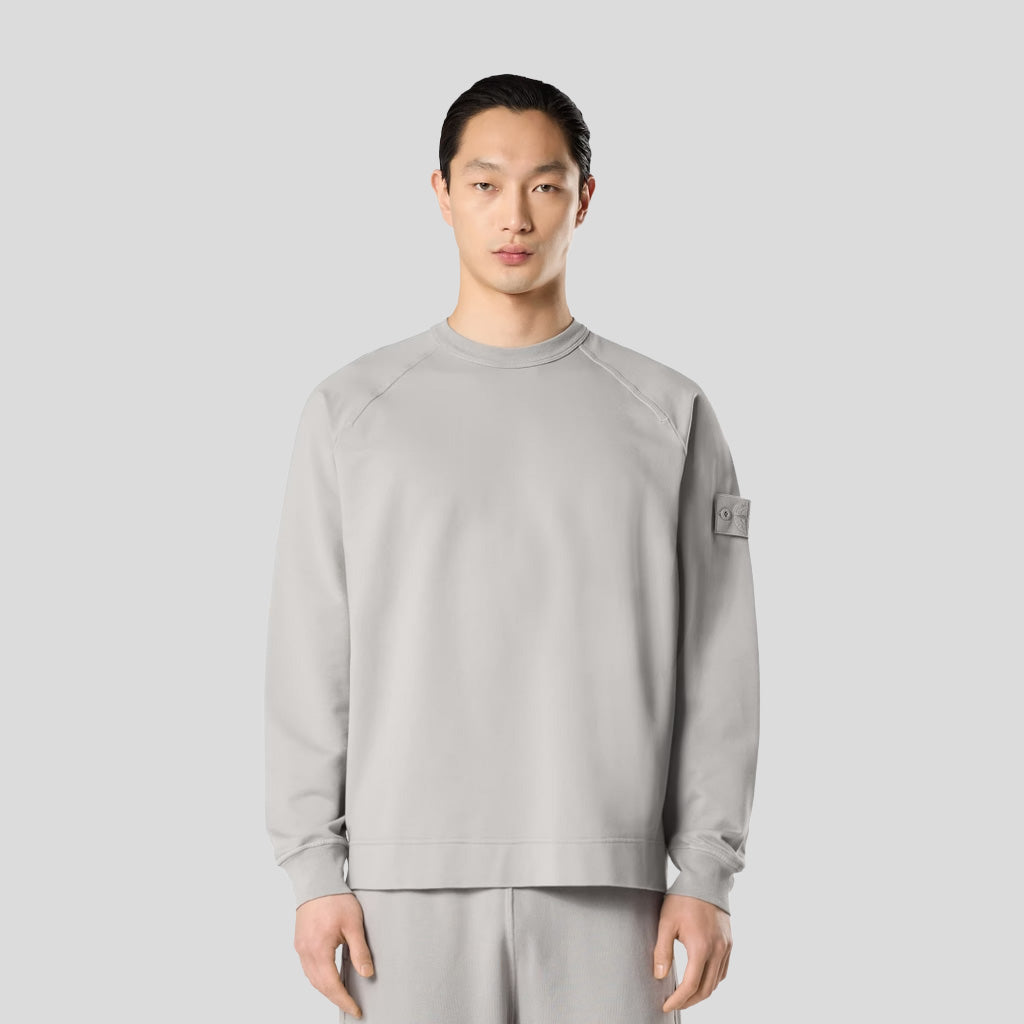 S.I. GHOST COTTON STRETCH FLEECE SWEATSHIRT - DUST GREY