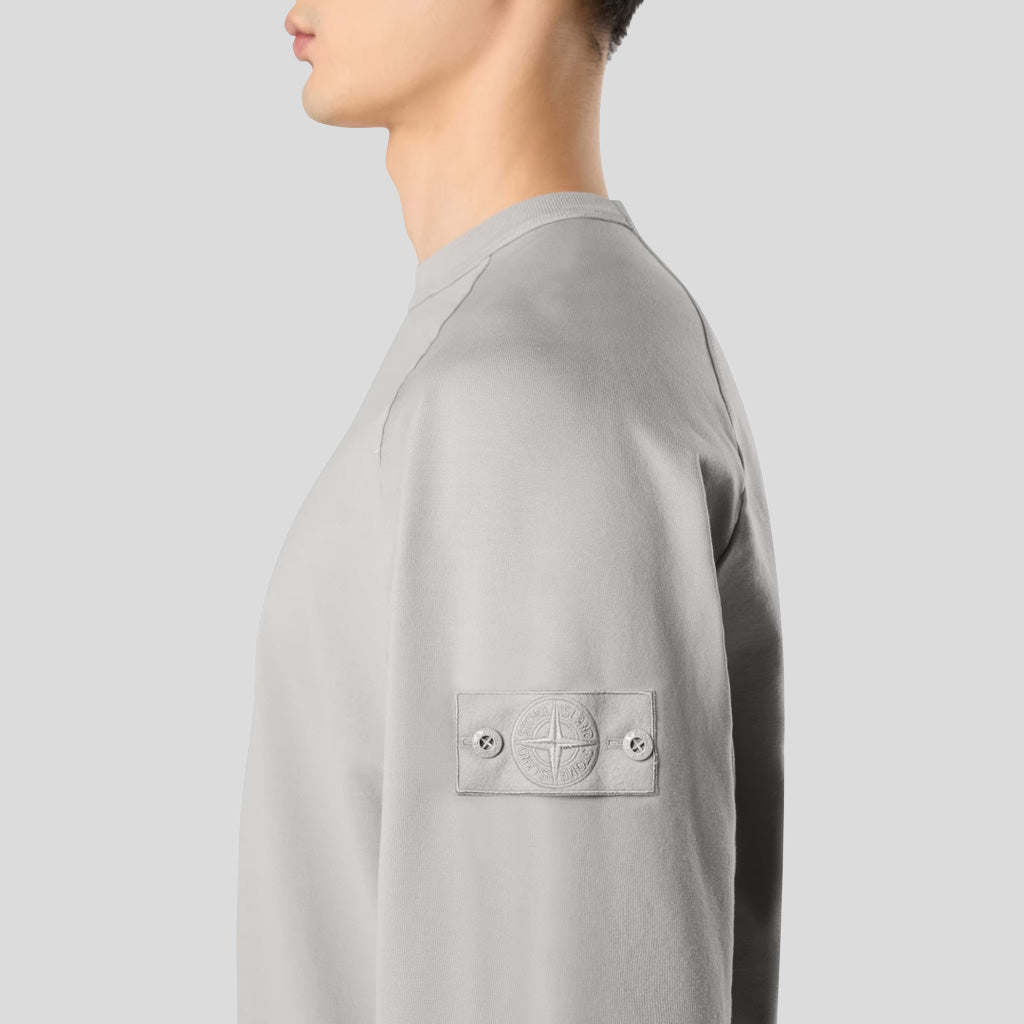 S.I. GHOST COTTON STRETCH FLEECE SWEATSHIRT - DUST GREY