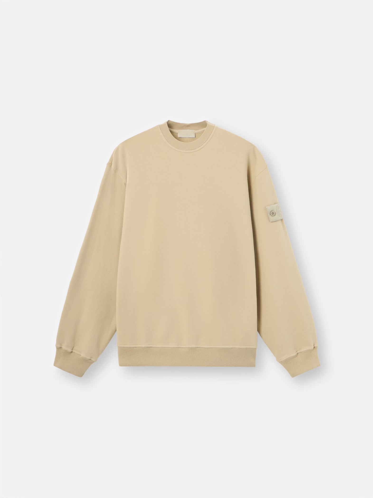 S.I GHOST STRETCH COTTON FLEECE CREWNECK - BEIGE